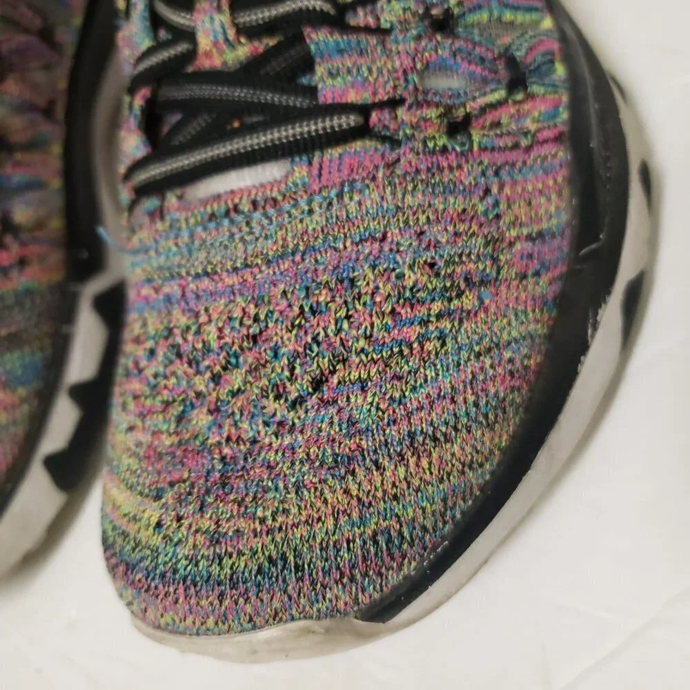 Nike Train sz 7 Ultrafast Flyknit Volt multi colors pink blue white Mens